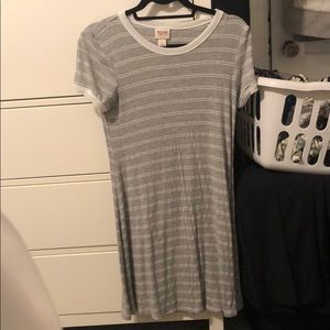 Striped short sleeve dress